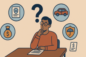 Personne réfléchissant à ses assurances